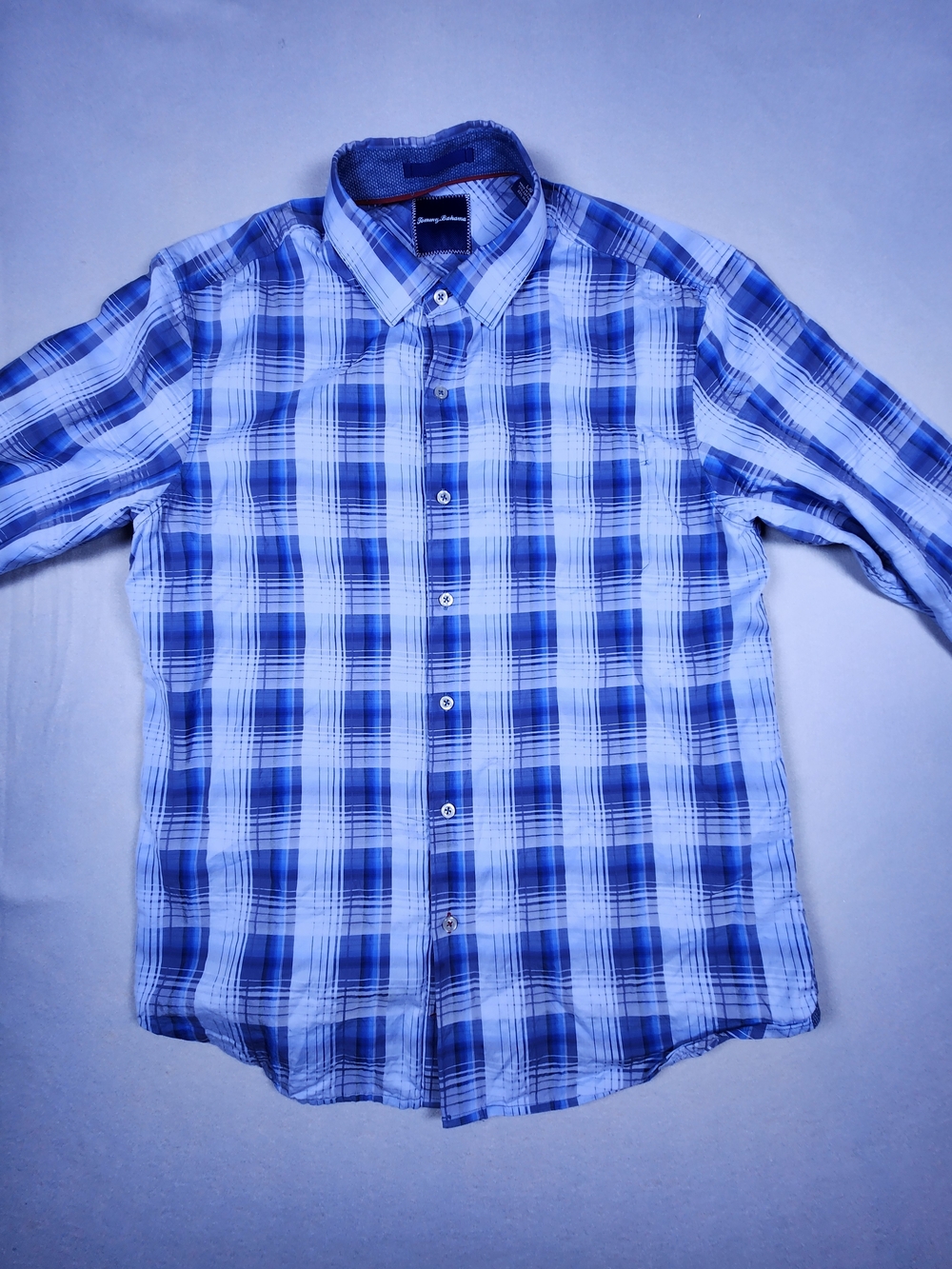 Tommy Bahama Blue Plaid Button-Down Shirt